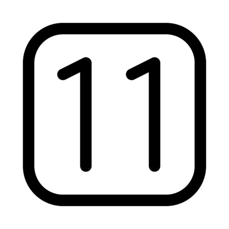 Mobile operating system version 11 icon.のイラスト素材