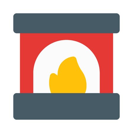 Fireplace, brick structureのイラスト素材
