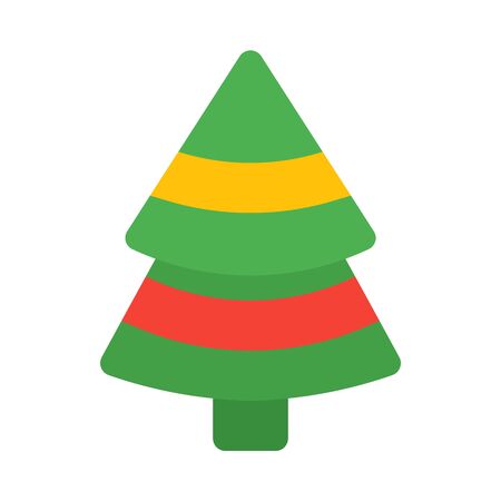 Christmas pine tree illustration.のイラスト素材