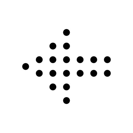 A dotted arrow on isolated backgroundのイラスト素材