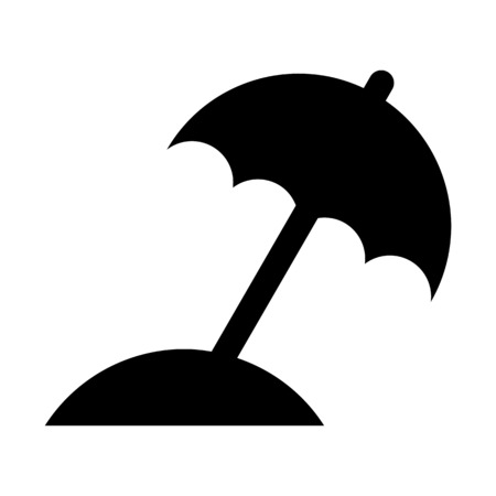 Portable beach umbrella illustration on plain background.のイラスト素材