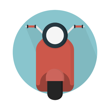 Two-wheeler scooter rideのイラスト素材