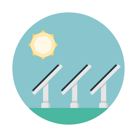 Solar panel, eco-friendly.のイラスト素材