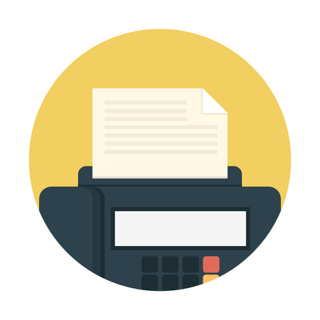 Fax paper printのイラスト素材