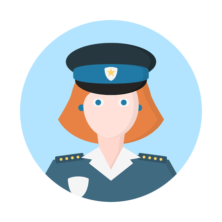 Police officer, womanのイラスト素材