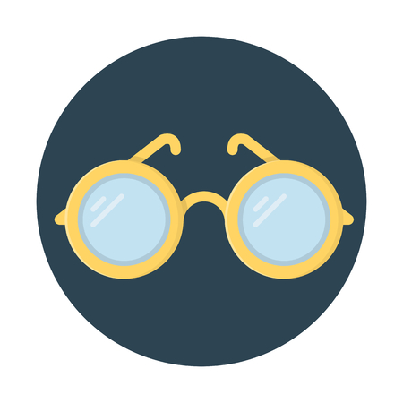 Round frame sunglassesのイラスト素材