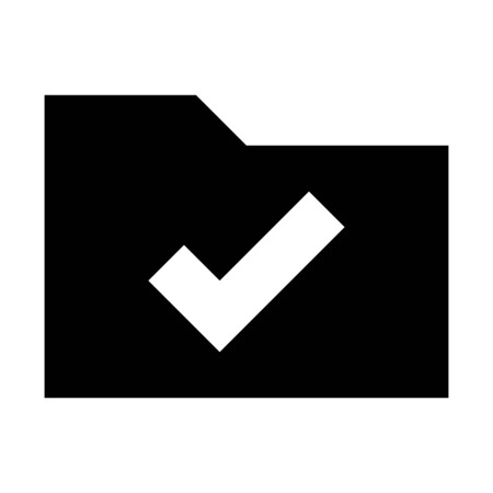 Selected folder with tickmarkのイラスト素材