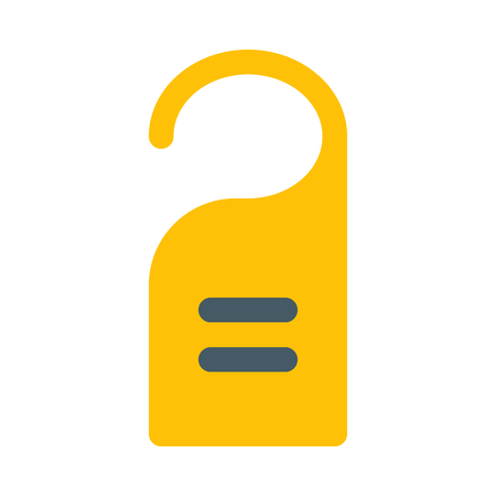 Message on door hangerのイラスト素材