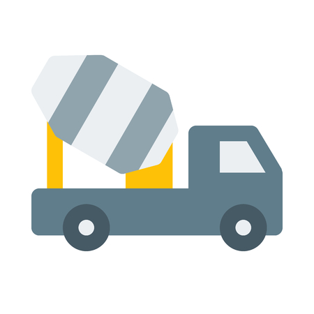 Concrete mixer truckのイラスト素材