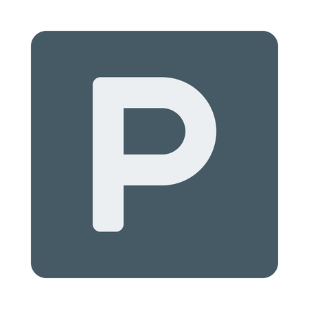 Parking symbol highlightedのイラスト素材