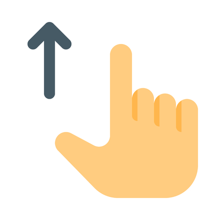 Scroll up with fingersのイラスト素材