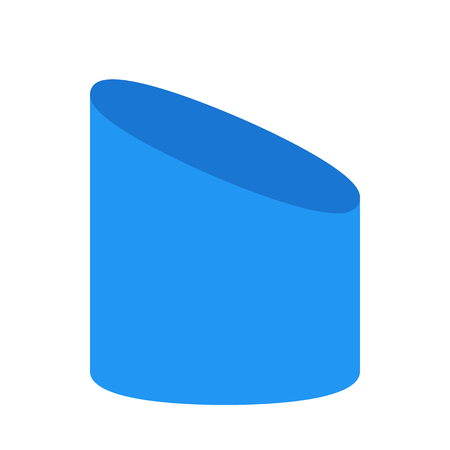 sliced cylinder shapeのイラスト素材