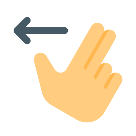 Left swipe with two fingersのイラスト素材
