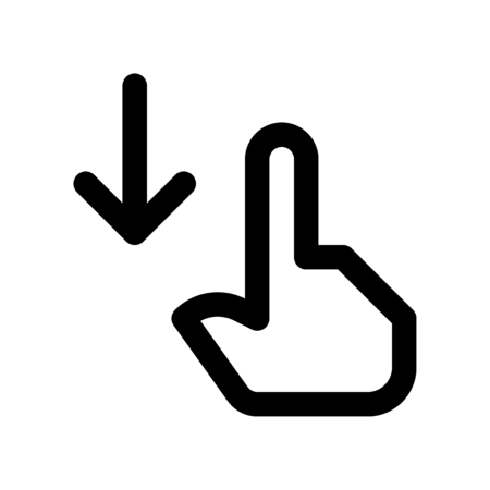 swipe downのイラスト素材