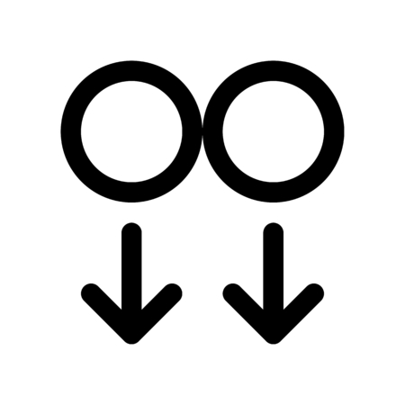 two fingers swipe downのイラスト素材