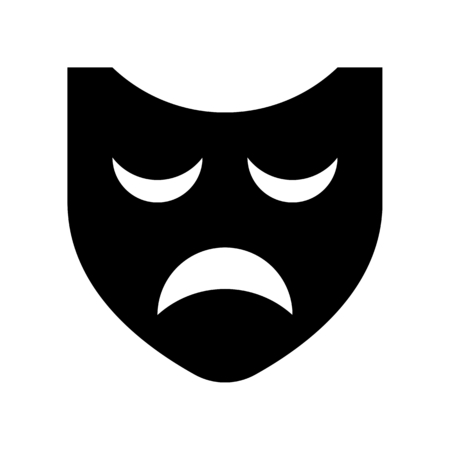 sad maskのイラスト素材