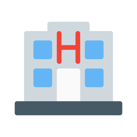 Hospital Building Structureのイラスト素材