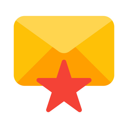 Favorite or Starred Mailのイラスト素材