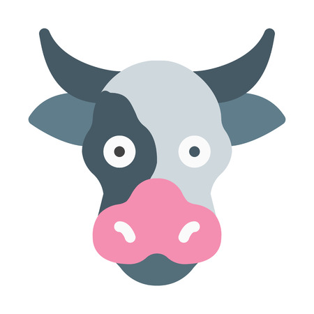 Domesticated Animal Cowのイラスト素材