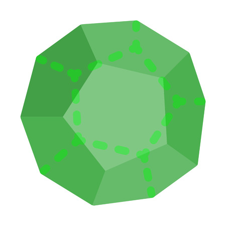 Dodecahedron Isometric Viewのイラスト素材