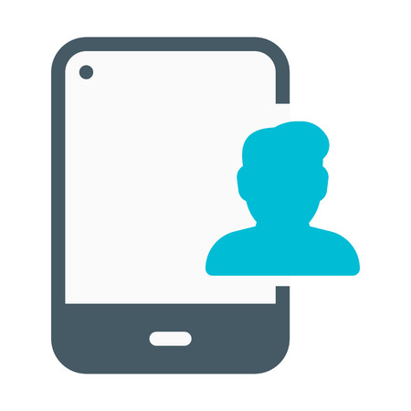 Portable Tablet Userのイラスト素材