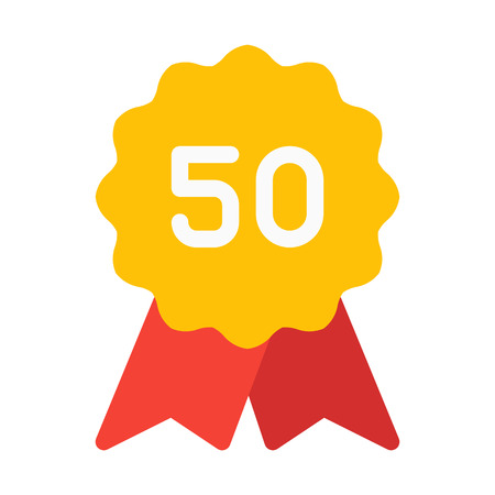 Fifty Years Badgeのイラスト素材