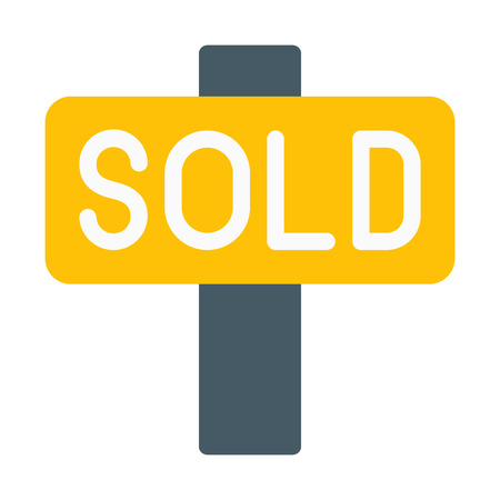 Sold Signboard Advertisementのイラスト素材