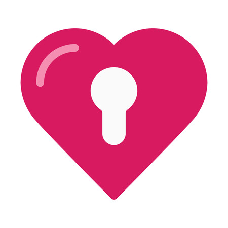 Romantic Heart Lockのイラスト素材