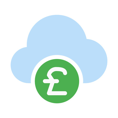 Cloud pound banking serviceのイラスト素材
