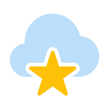 Favorite fata saved on cloudのイラスト素材