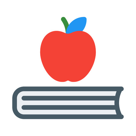 Apple on Bookのイラスト素材