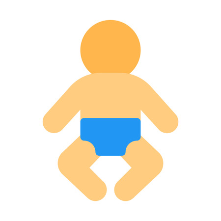Toddler lying Downのイラスト素材