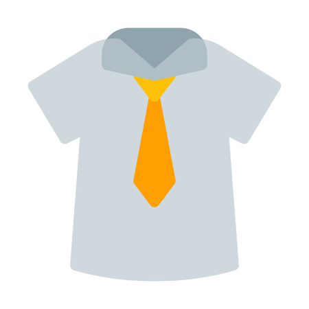 T Shirt with Tieのイラスト素材