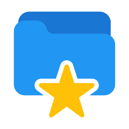 Favorite or Starred Folderのイラスト素材