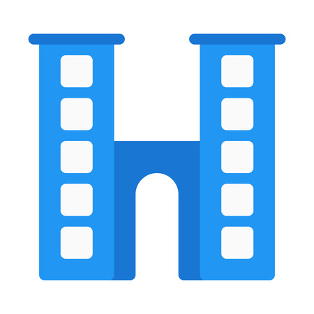 Tourist Hotel Buildingのイラスト素材