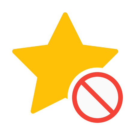 Dismiss Star Ratingのイラスト素材