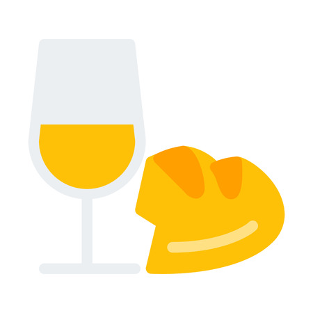 bread and wineのイラスト素材