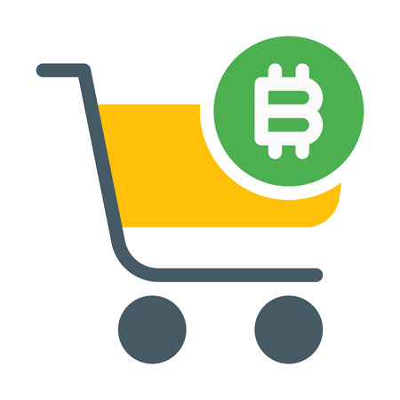 Bitcoin currency shoppingのイラスト素材