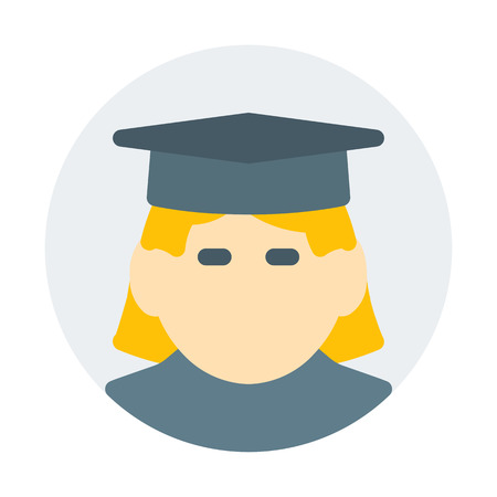 woman in graduation capのイラスト素材