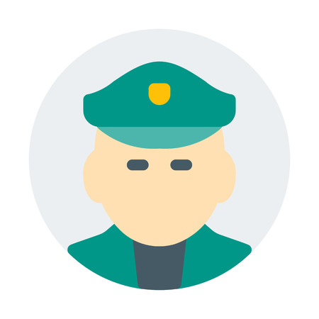 policeman in uniformのイラスト素材