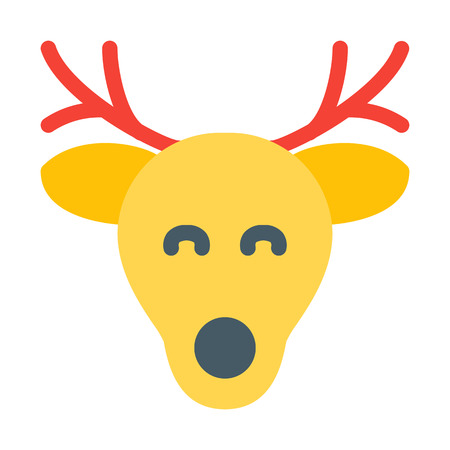 Christmas Reindeer Headのイラスト素材