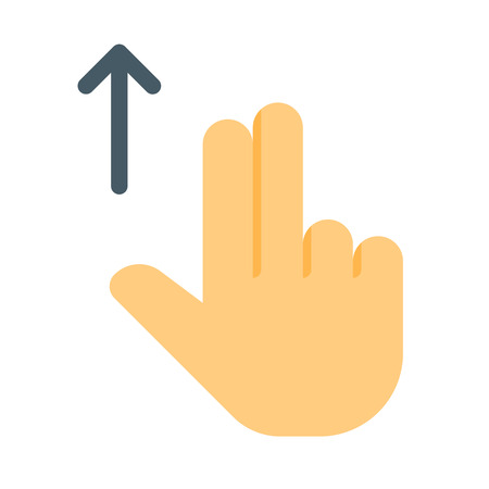 Scroll Up Gestureのイラスト素材