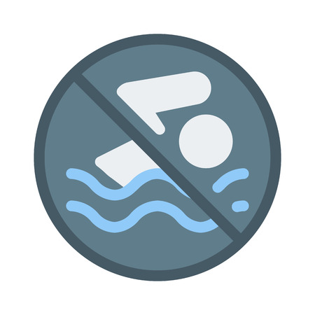 No Swimmimg Areaのイラスト素材