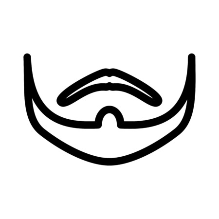 Hipster Trim Beardのイラスト素材
