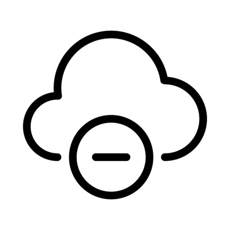 Remove data from cloudのイラスト素材
