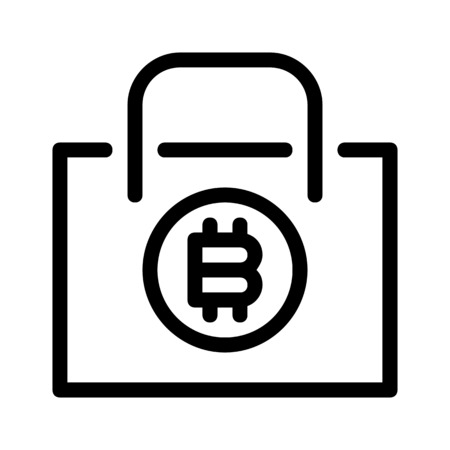 Bitcoin Payment Bagのイラスト素材