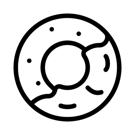 Delicious Sprinkled Donutのイラスト素材