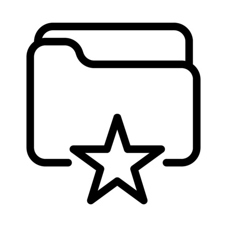 Favorite or Starred Folderのイラスト素材