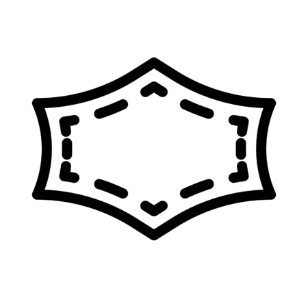 hexagonal frame with curvesのイラスト素材