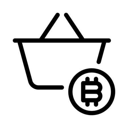 Checkout with bitcoinのイラスト素材